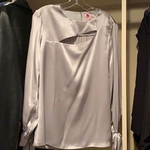 Precious silver blouse perfect for the holidays !
